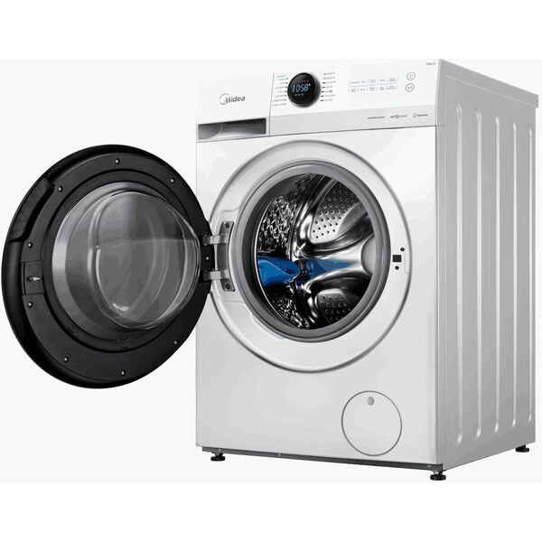 Midea Washing Machine | MF200W80WB/W-HR | Energy efficiency class A | Front loading | Washing capacity 8 kg | 1400 RPM | Depth 48 cm | Width 60 cm | Display | LCD | Steam function | White