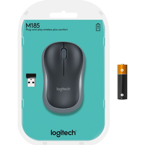 Mysz Logitech M185 Szara (910-002238)