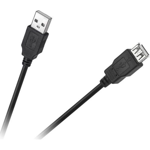 Kabel USB Cabletech USB-A - USB-A 3 m Czarny (4962)