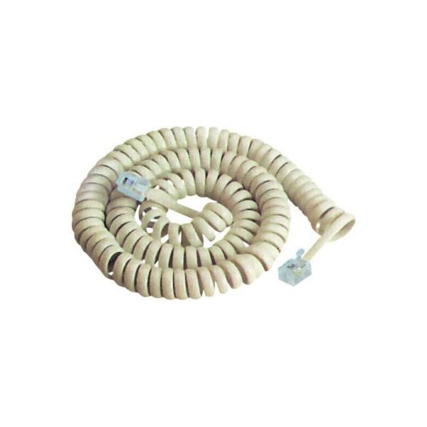 Kabel telefoniczny skręcany 2m Biały (TEL0032F-2,1)