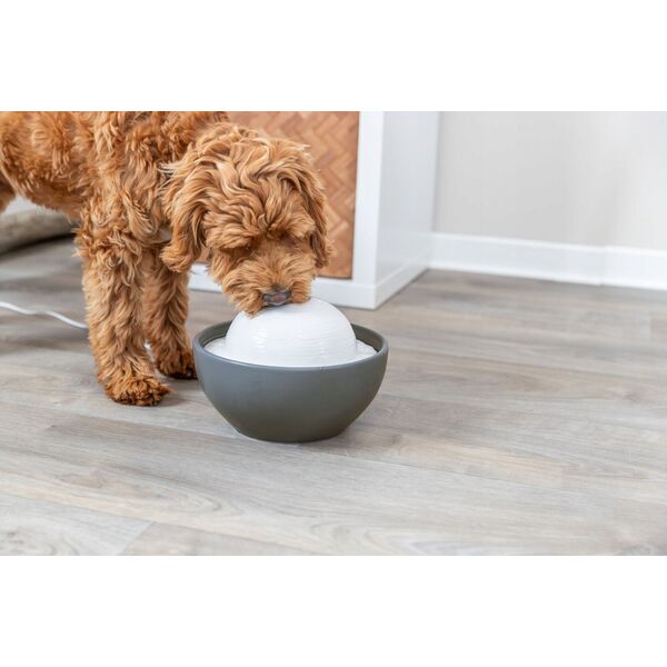 Trixie Vital Dome drinking fountain, 1.5 l/20×10×20 cm, grey/white