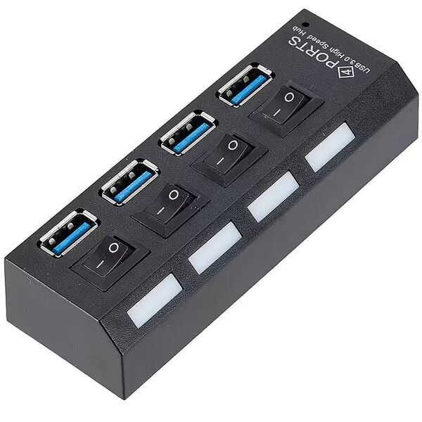 HUB USB Roger Roger AD15653 USB 3.0 Hub-Splitter 4xUSB 3.0/5Gbps Black