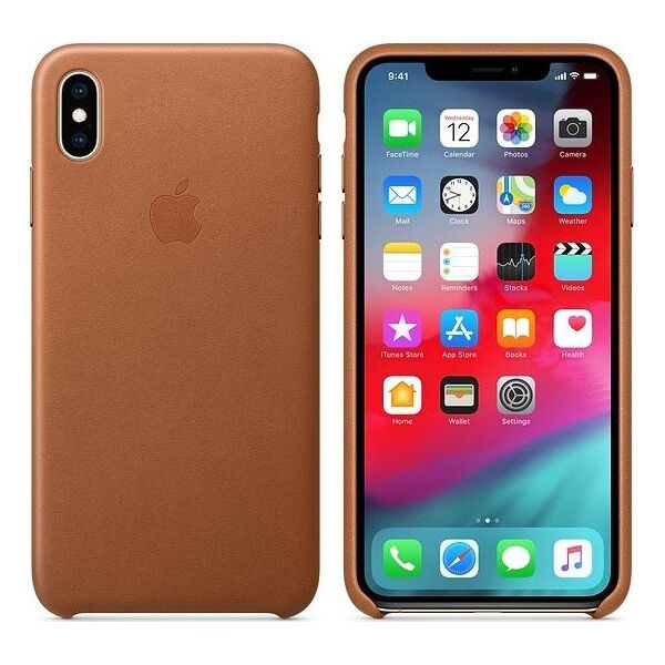 Apple iPhone XS Max Leather Case naturalny brąz