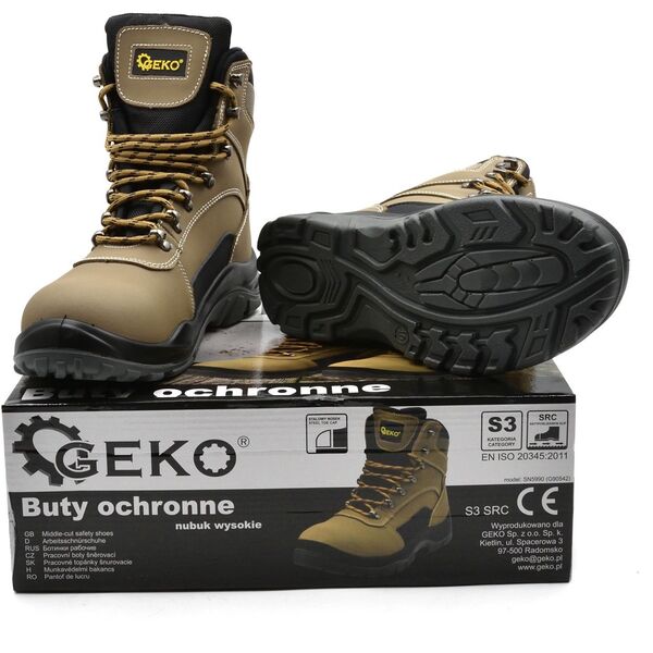 Geko Buty ochronne model nr 7 nubuk wysokie S3 SRC - r. 43 (10)
