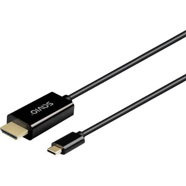 Savio CL-191 kabel USB 2 m USB C Czarny
