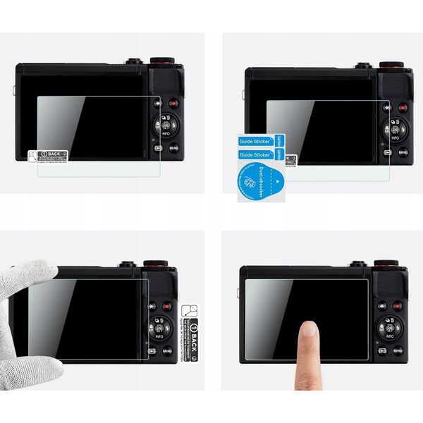 3x Zestaw Osłona Szkło 9h Na Ekran Canon G9x Ii G7x Iii G7x Ii G5x Ii / K&f Concept / Sku.2193