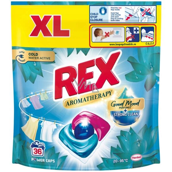 Rex Aromatherapy Lotus Uniwersalne kapsułki do prania, 36 sztuk