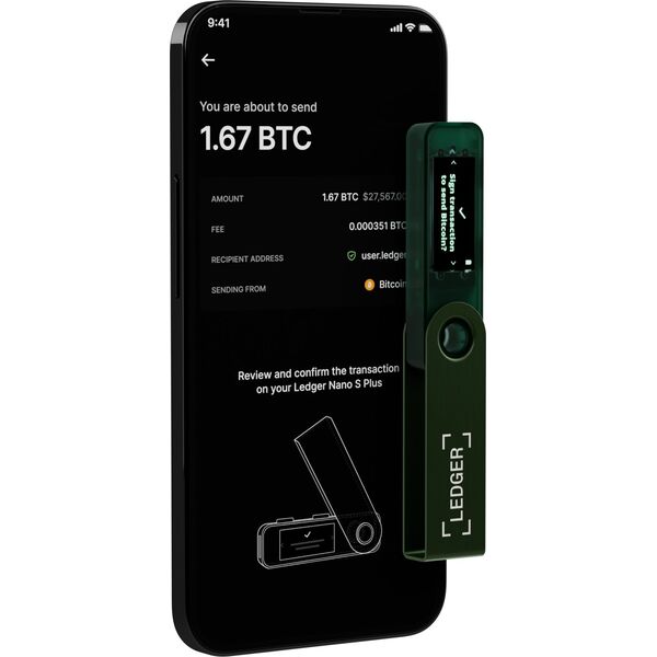 Ledger Nano S Plus Emerald Green - Πορτοφόλι κρυπτονομισμάτων