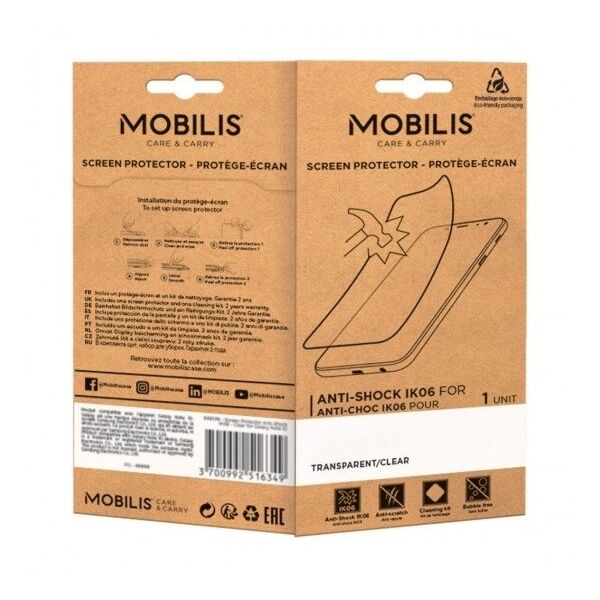 Mobilis Screen Protector Anti-Shock IK06 f. iPhone 15 / 15 Pro