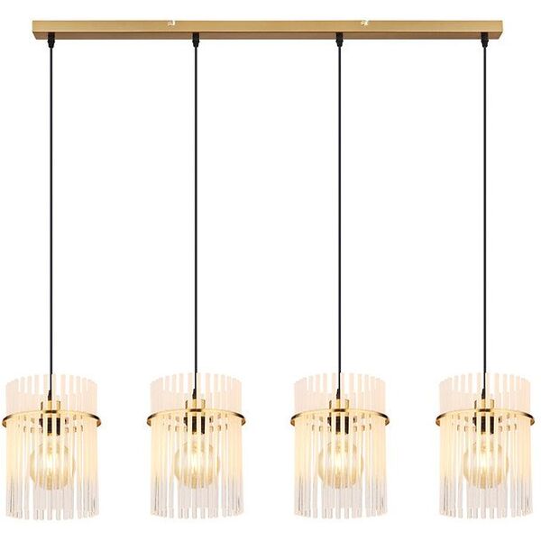 Pendant lamp GLOBO GORLEY, 4xE27, 60W, 230V, metal, gold color, 20x110x140cm