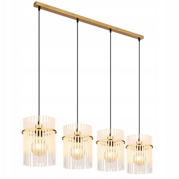 Pendant lamp GLOBO GORLEY, 4xE27, 60W, 230V, metal, gold color, 20x110x140cm