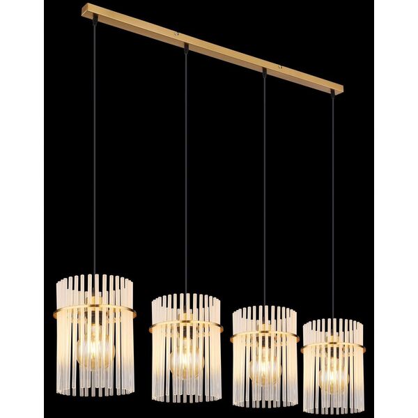 Pendant lamp GLOBO GORLEY, 4xE27, 60W, 230V, metal, gold color, 20x110x140cm