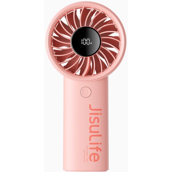 Mini wentylator Jisulife Handheld Fan Life4 3600mAh przenośny wiatraczek USB - różowy