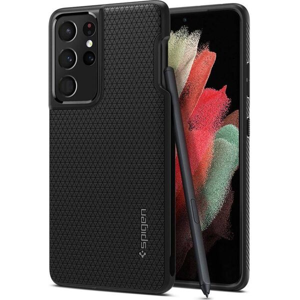 Spigen Θήκη Spigen Liquid Air Pen Samsung Galaxy S21 Ultra Μαύρο Ματ