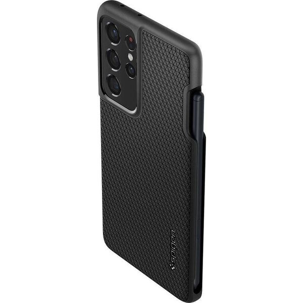 Spigen Θήκη Spigen Liquid Air Pen Samsung Galaxy S21 Ultra Μαύρο Ματ