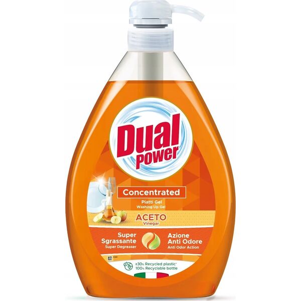 Dual Power Płyn do mycia naczyń DUAL POWER Aceto Vinegar z Octem jabłkowym 1l