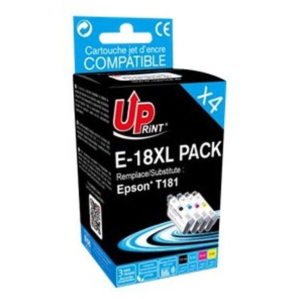 UPrint Epson E-18XL Black/Color E-18XL-PACK4-UP