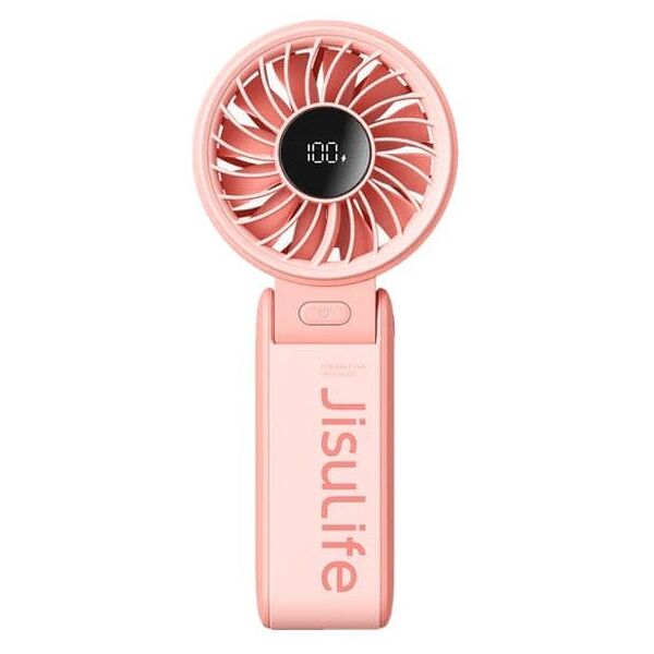 Mini wentylator Jisulife Handheld Fan Life7 3600mAh przenośny wiatraczek USB - różowy