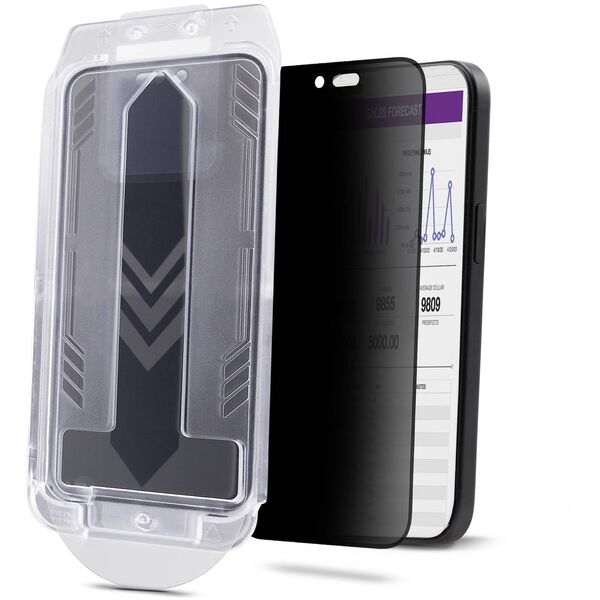 PRIVACY SCREEN IPHONE 16 PRO - TEMPERED GLASS PROTECTOR/FILTE