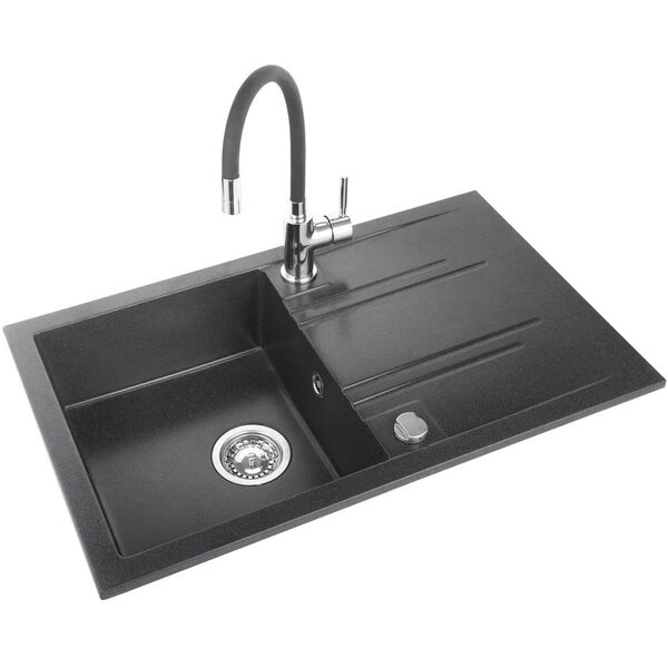 Νεροχύτης BRENOR ESTEIN PREMIUM 1.5K, γραφίτης χρώμα, 78 x 50 εκ