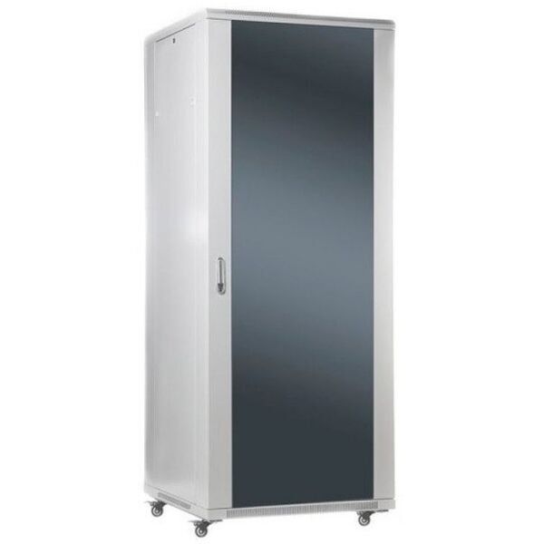 SOMI Networks | 37U, 19″ Ελεύθερο Ντουλάπι | 37U-60/60NAC | Γκρι | Μέγιστο Φορτίο 800kg| Αφαιρούμενα και Κλειδωμένα Πλευρικά Πάνελ| Γυάλινες Πόρτες| Ασυναρμολόγητο | Βάθος: 60 cm