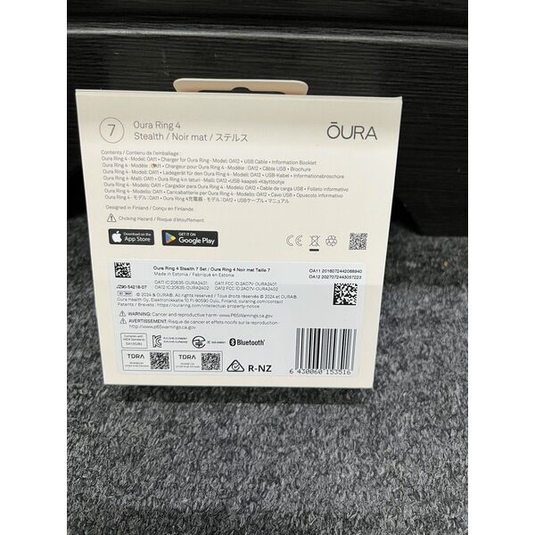 Δαχτυλίδι Oura Ring 4 Smart Ring, Stealth, Μέγεθος 7
