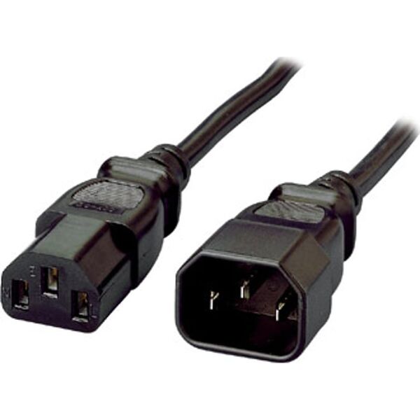 HamaEquip 112100 kabel zasilające Czarny 1,8 m C13 panel C14 panel