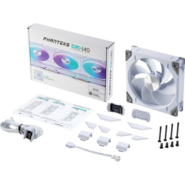 Wentylator Phanteks D30-140 D-RGB Reverse (PH-F140D30R_DRGB_PWM_WT01)