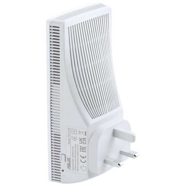 Asus AX3000 Dual Band WiFi 6 Range Extender (UK) | RP-AX58 | 802.11ax | 574+2402 Mbit/s | 10/100/1000 Mbit/s | Ethernet LAN (RJ-45) jungtys 1 | Mesh Support Yes | MU-MiMO Yes | No mobile broadband | Antenna type 2xInternal | 36 mėn.