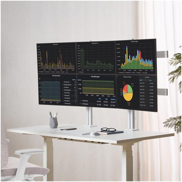 StarTech 6-MONITOR-ARM-A uchwyt / stojak do monitorów 81,3 cm (32") Biurko Biały