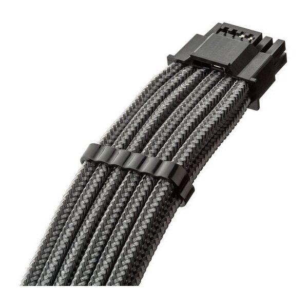 CableMod Universal Pro ModMesh 16-Pin zu 16-Pin-Kabel, 90 Anschluss, Sleeved, StealthSense - carbon, 60 cm, Var. B