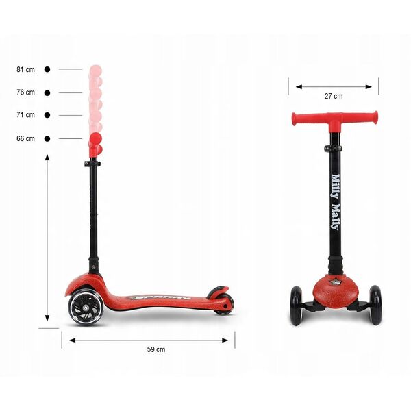 Milly Mally Scooter Sparky Red