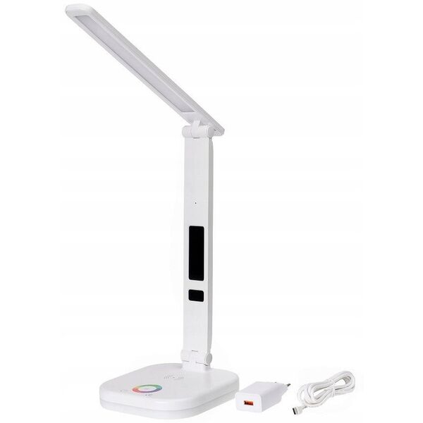 PLATINET LED DESK LAMP LAMPKA BIURKOWA RGB WIRELESS CHARGING WHITE [46218]