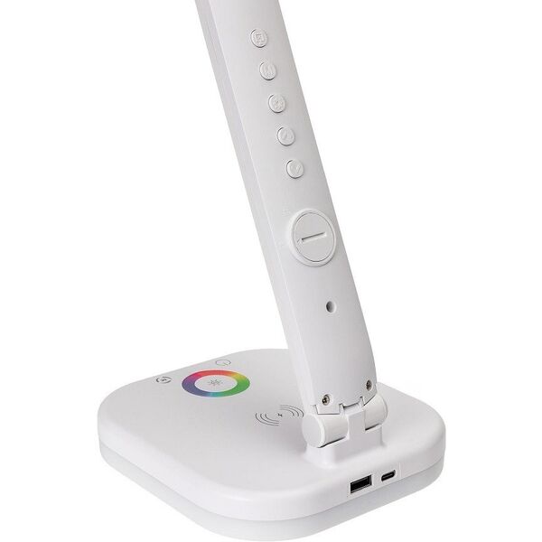 PLATINET LED DESK LAMP LAMPKA BIURKOWA RGB WIRELESS CHARGING WHITE [46218]