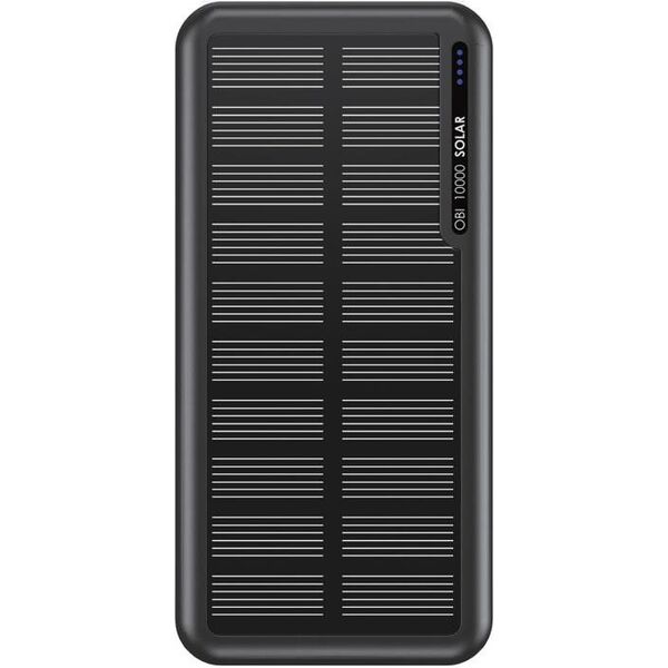 Boompods Obi 10,000mAh Solar Powerbank - Black