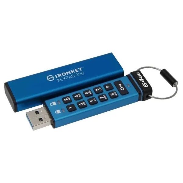 Kingston IronKey klaviatūra 200 64GB USB 3.0 AES Encrypted