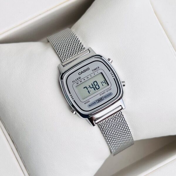 Zegarek Casio Zegarek Damski Casio VINTAGE GENT SILVER MESH ( 25 mm)