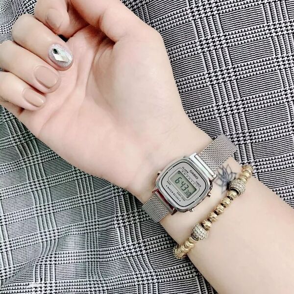 Zegarek Casio Zegarek Damski Casio VINTAGE GENT SILVER MESH ( 25 mm)
