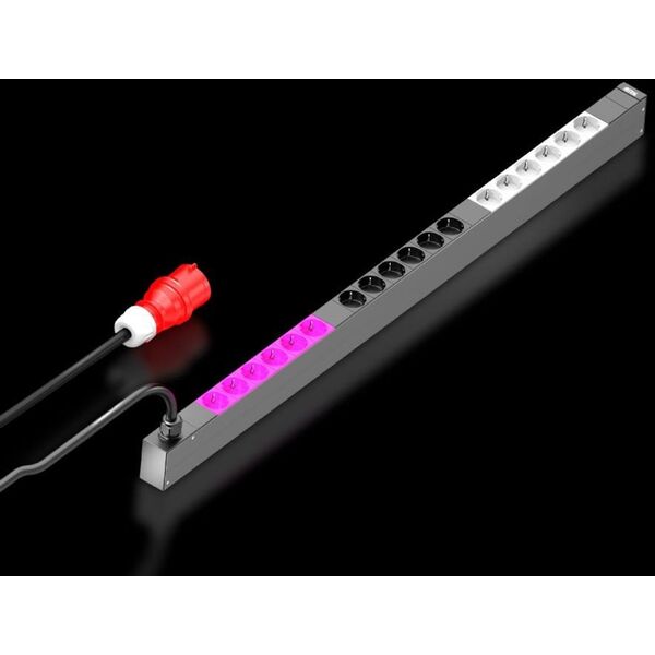 Rittal 7979.133, Basic, 0U, Three-phase, Vertical, Aluminium, Plastic, Black, Silver
