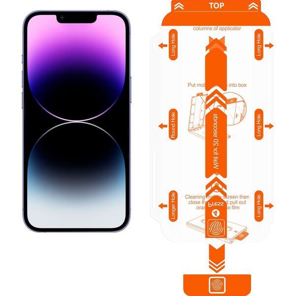 MOBILE ORIGIN iPhone 13 mini με βολικό εφαρμοστή, 2 τεμ