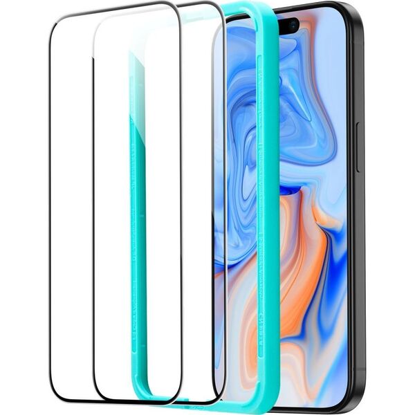 ESR SZKŁO HARTOWANE ESR TEMPERED GLASS 2-PACK IPHONE 15 BLACK