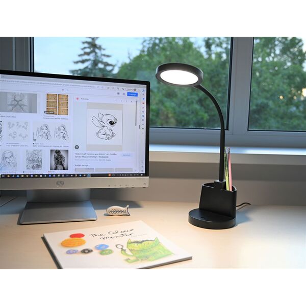 Λάμπα LED επιτραπέζια G.LUX, 7W, 3000-5000K, 780lm, μαύρο