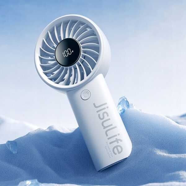 Mini wentylator Jisulife Handheld Fan Life4 5000mAh przenośny wiatraczek USB - szary