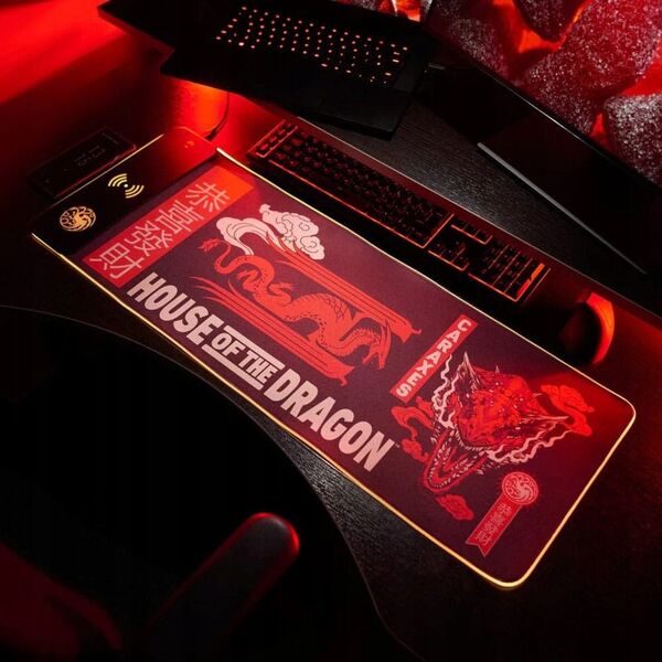 Numskull Mauspad House of Dragons + wireless Charge 30x80cm