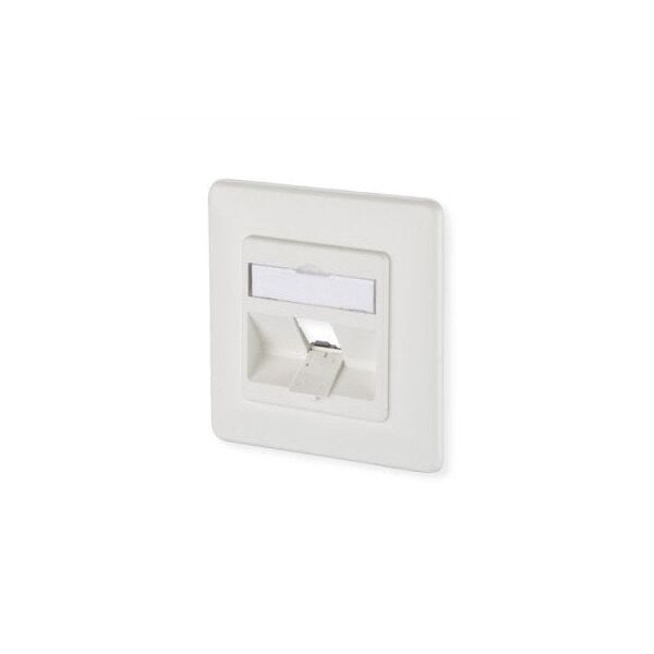 Modułowa puszka ścienna METZ CONNECT, 1 port, czysta biel