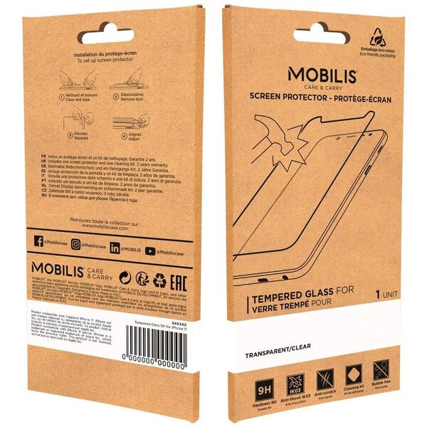 Mobilis Screen Protector Temp. Glass Clear 9H iPhone 16