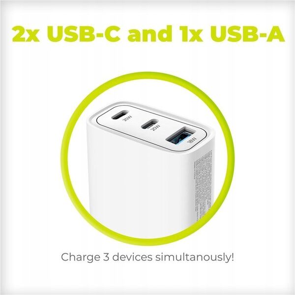Φορτιστής MOBILE ORIGIN MO13 1x USB-A 2x USB-C 3 A (FRL-GAN40W-MO13)