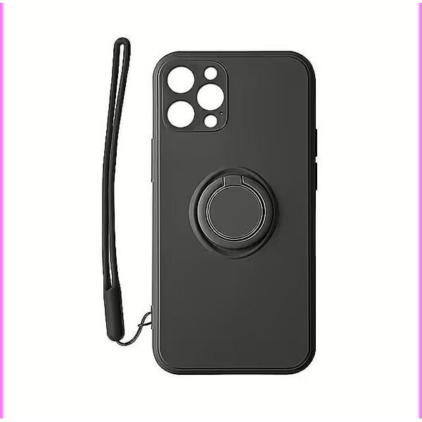 Θήκη Σιλικόνης Mocco Pastel Ring για Xiaomi Redmi Note 9T Μαύρο