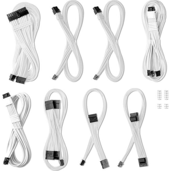CableMod C-Series Pro ModMesh Sleeved 12V-2x6 12VHPWR Dual StealthSense Cable Kit for Corsair RMi, RMx (Black Label) - wei