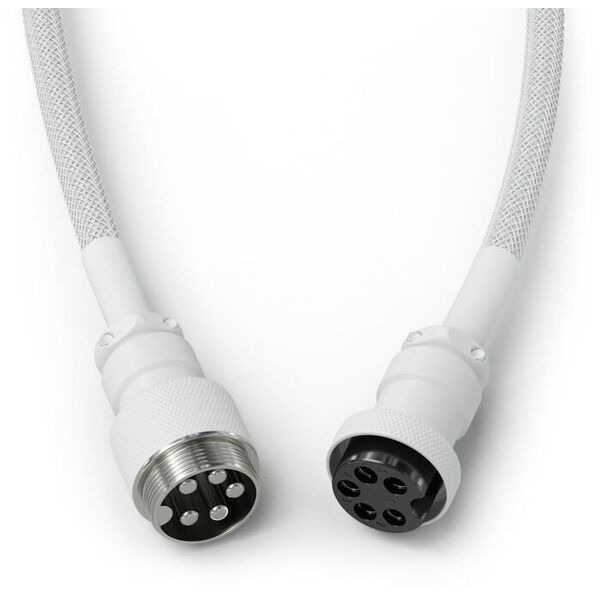 Glorious GMMK Coiled Cable Ghost White, Spiralkabel, USB-C/USB-A - wei
